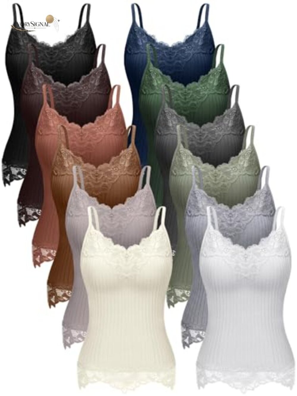 Lace Tank Top Camisole Low Neck Sleeveless Nylon Breathable